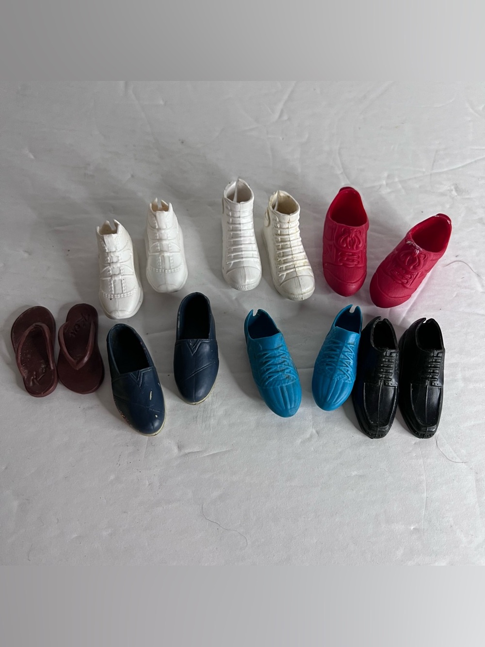 Ken Mattel Shoe Lot of 7 Pairs Sneakers Loafers Flip Flops